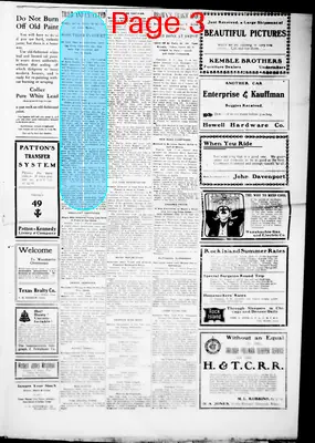 Page thumbnail for The Waxahachie Daily Light