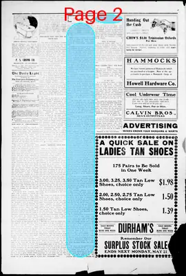Page thumbnail for The Waxahachie Daily Light