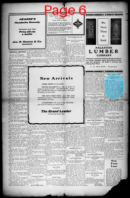 Page thumbnail for Palestine Daily Herald