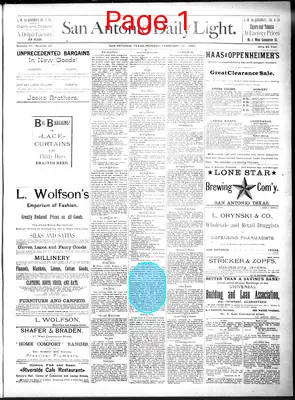 Page thumbnail for San Antonio Daily Light