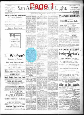 Page thumbnail for San Antonio Daily Light