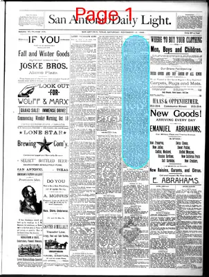 Page thumbnail for San Antonio Daily Light