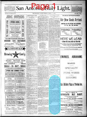 Page thumbnail for San Antonio Daily Light