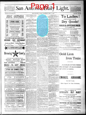 Page thumbnail for San Antonio Daily Light