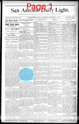 Page thumbnail for San Antonio Daily Light