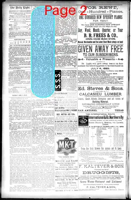 Page thumbnail for San Antonio Daily Light