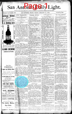 Page thumbnail for San Antonio Daily Light