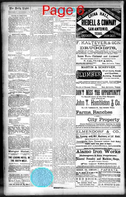Page thumbnail for San Antonio Daily Light