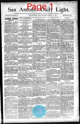 Page thumbnail for San Antonio Daily Light