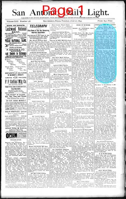 Page thumbnail for San Antonio Daily Light