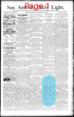 Page thumbnail for San Antonio Daily Light