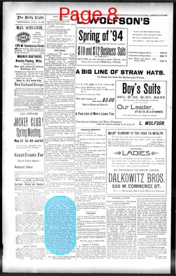 Page thumbnail for San Antonio Daily Light