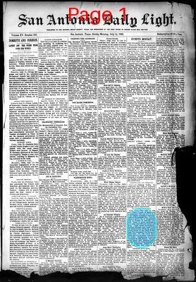 Page thumbnail for San Antonio Daily Light