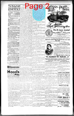 Page thumbnail for San Antonio Daily Light