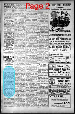 Page thumbnail for San Antonio Daily Light