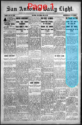 Page thumbnail for San Antonio Daily Light