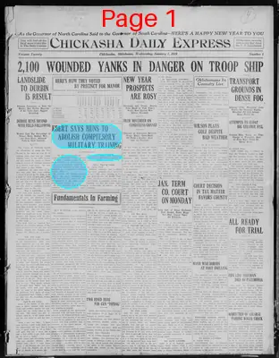 Page thumbnail for The Chickasha Daily Express
