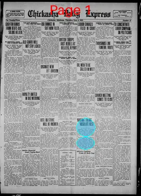 Page thumbnail for The Chickasha Daily Express