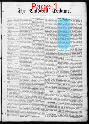 Page thumbnail for The Caldwell Tribune