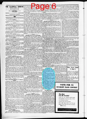 Page thumbnail for The Caldwell Tribune