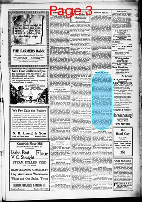 Page thumbnail for The Kendrick Gazette