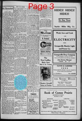 Page thumbnail for The Grangeville Globe