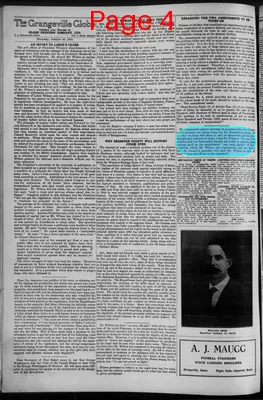 Page thumbnail for The Grangeville Globe