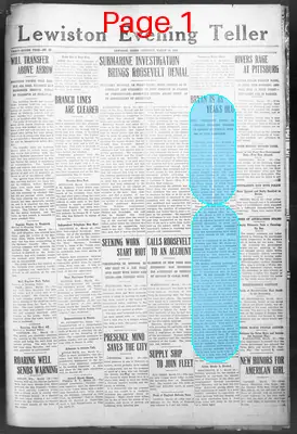 Page thumbnail for Lewiston Evening Teller