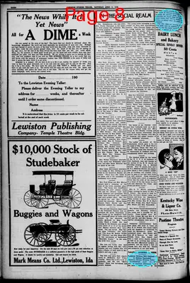 Page thumbnail for Lewiston Evening Teller