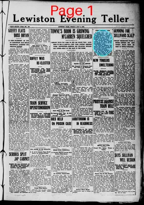 Page thumbnail for Lewiston Evening Teller