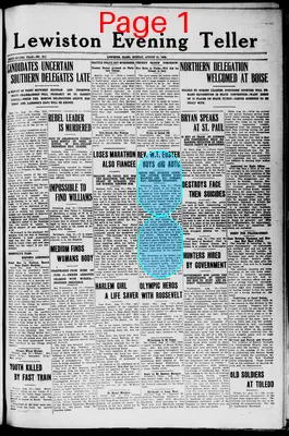 Page thumbnail for Lewiston Evening Teller