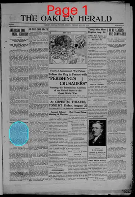 Page thumbnail for The Oakley Herald