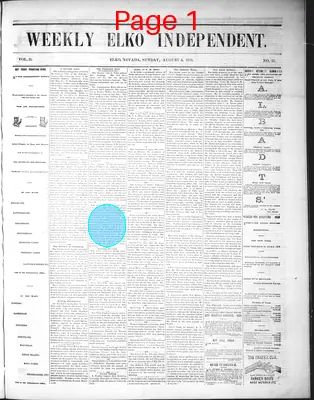 Page thumbnail for The Weekly Elko Independent