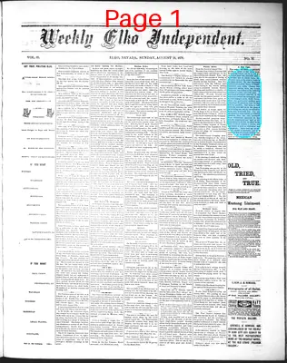 Page thumbnail for The Weekly Elko Independent