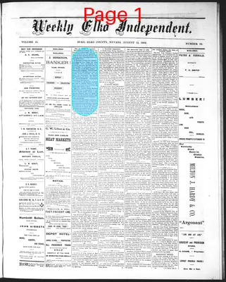 Page thumbnail for The Weekly Elko Independent