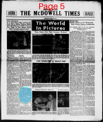 Page thumbnail for The Mcdowell Times