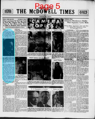 Page thumbnail for The Mcdowell Times