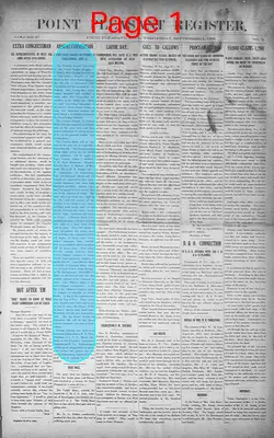 Page thumbnail for The Point Pleasant Register