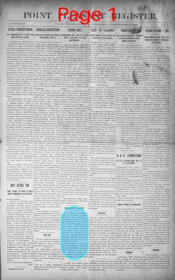 Page thumbnail for The Point Pleasant Register