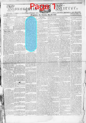 Page thumbnail for Monongalia Mirror