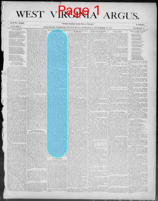 Page thumbnail for West Virginia Argus