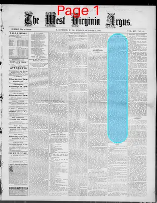 Page thumbnail for West Virginia Argus