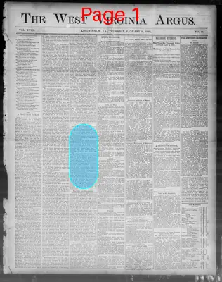 Page thumbnail for West Virginia Argus