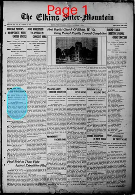Page thumbnail for The Elkins Inter Mountain