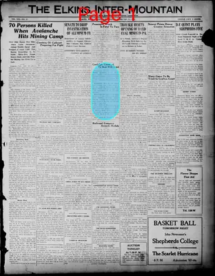Page thumbnail for The Elkins Inter Mountain