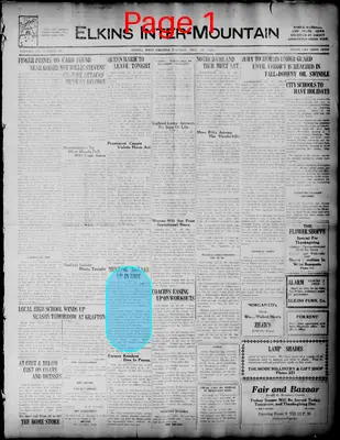 Page thumbnail for The Elkins Inter Mountain