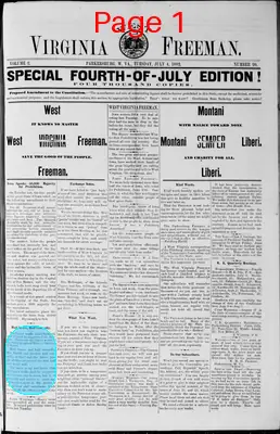 Page thumbnail for West Virginia Freeman