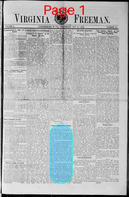 Page thumbnail for West Virginia Freeman