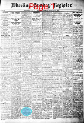 Page thumbnail for Wheeling Sunday Register