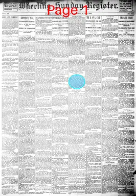 Page thumbnail for Wheeling Sunday Register